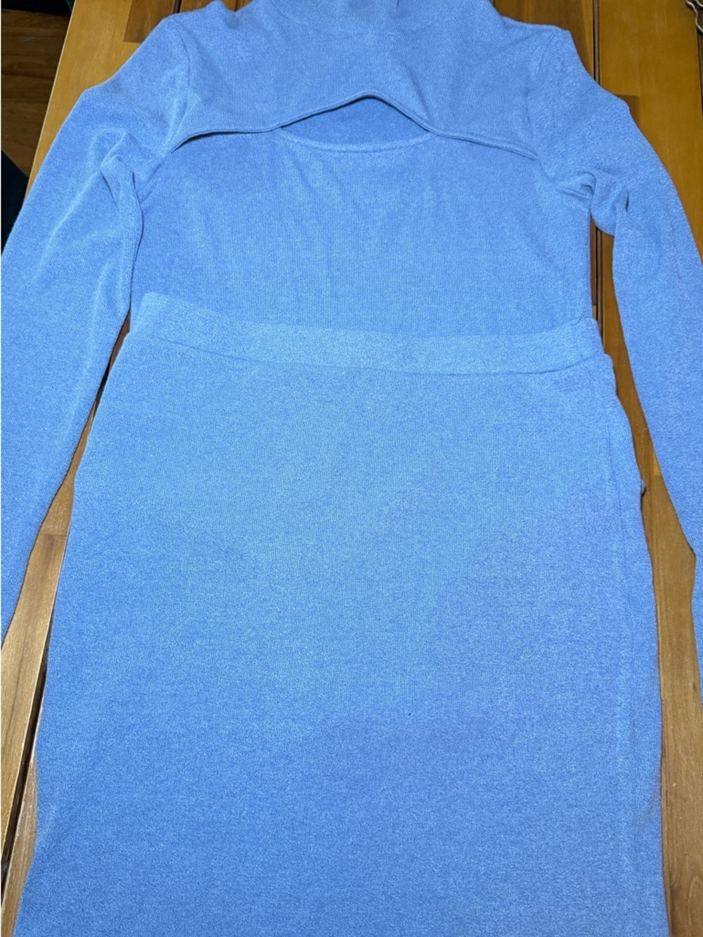SHEIN Blue Two-Piece Skirt Set